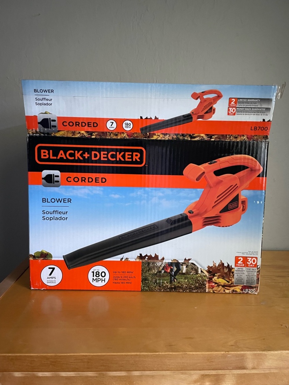 Black & Decker Orange and Black Corded Handheld Leaf Blower - Picture 3 of 7